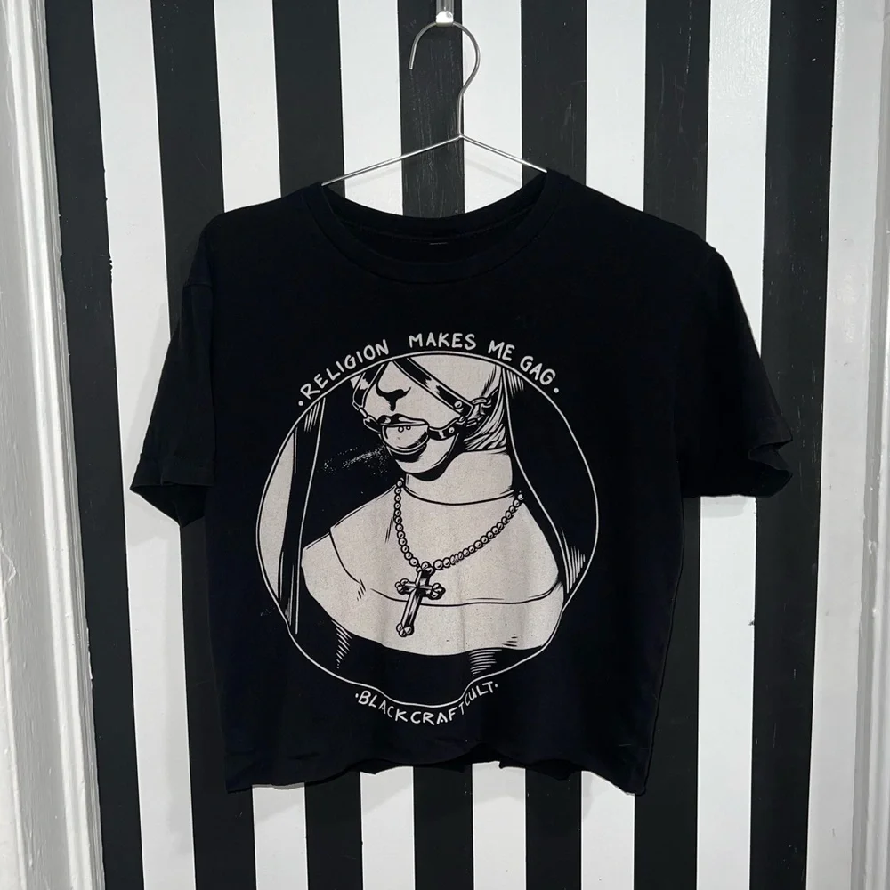 RELIGION MAKES ME GAG CROP TOP - SIZE SMALL - Picture 1 of 1